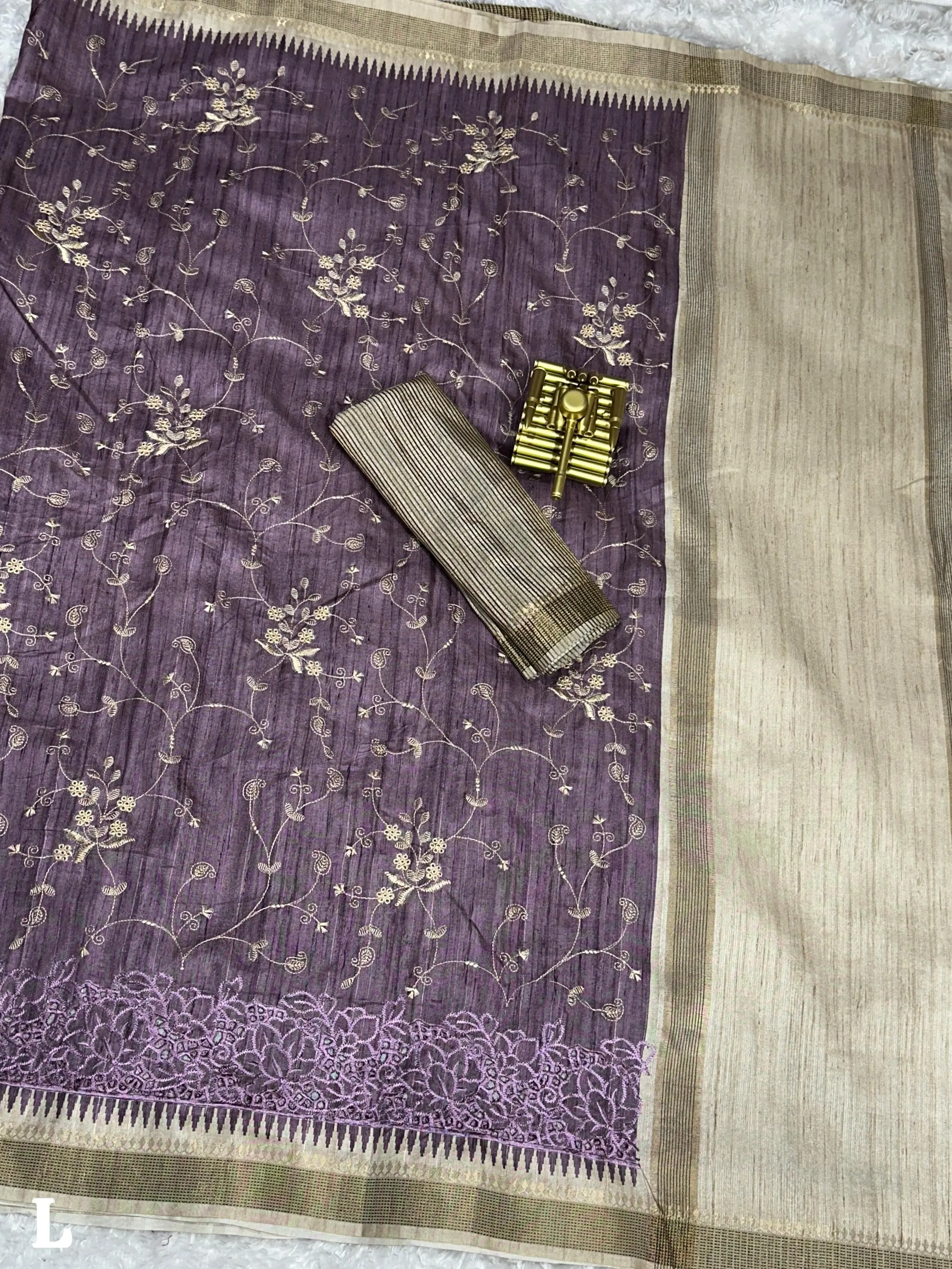 Buy Soft Cotton Tusser Premium Saree in Surat - Reseller Bazzar